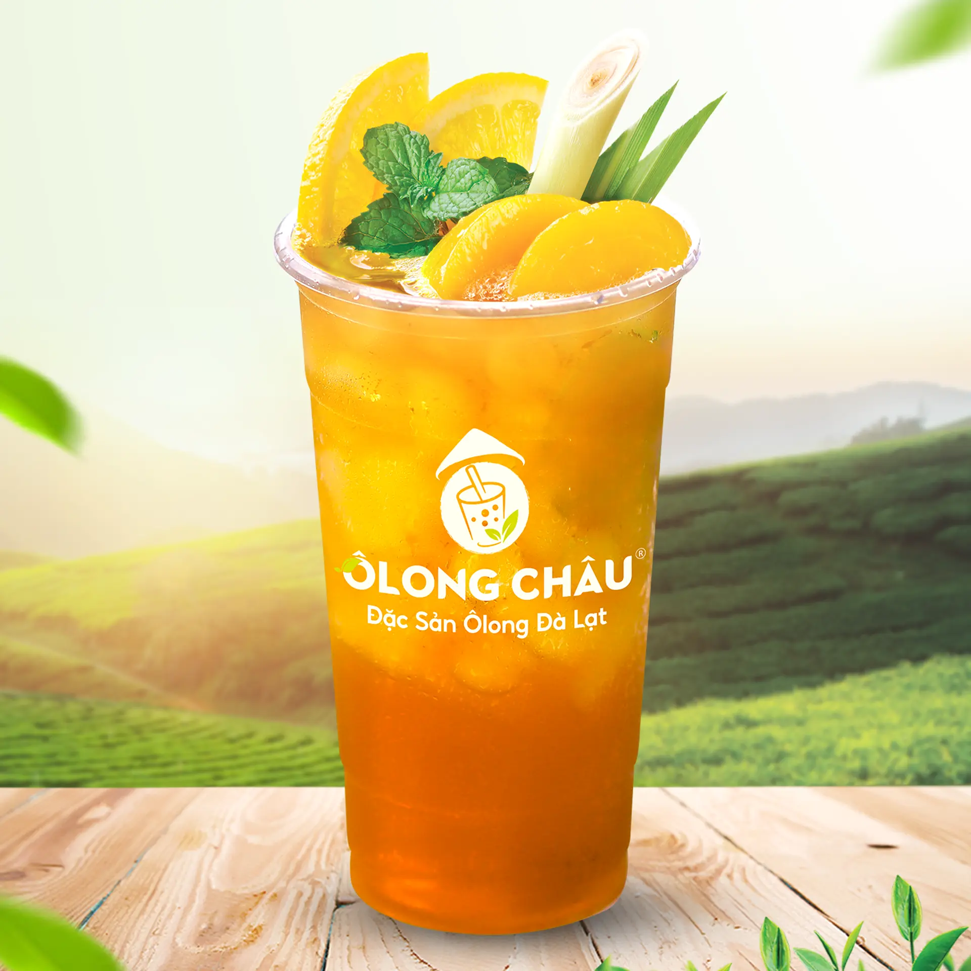 Hình ảnh Trà ô long đào lát - Trà trái cây
