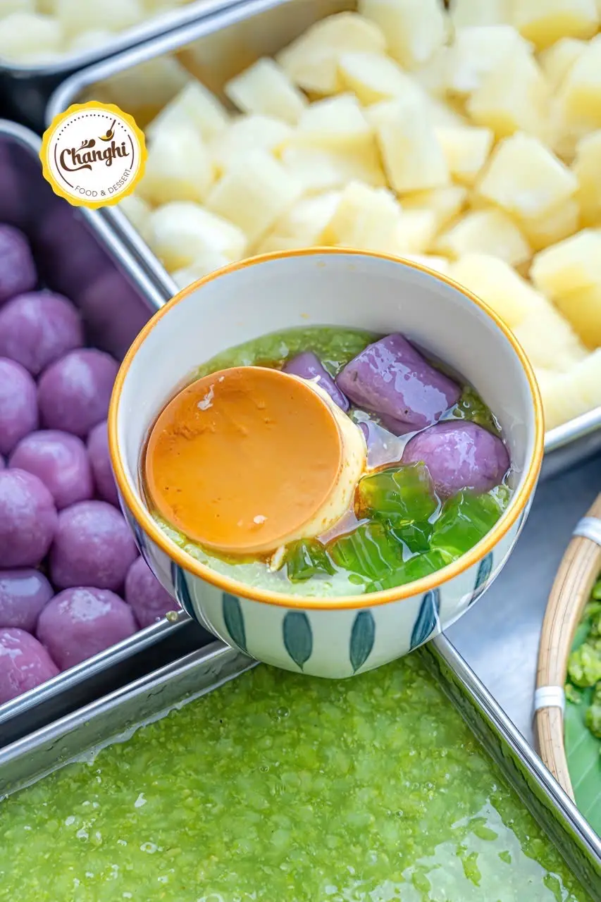 Hình ảnh CHÈ CỐM KHOAI MÔN BÁNH FLAN