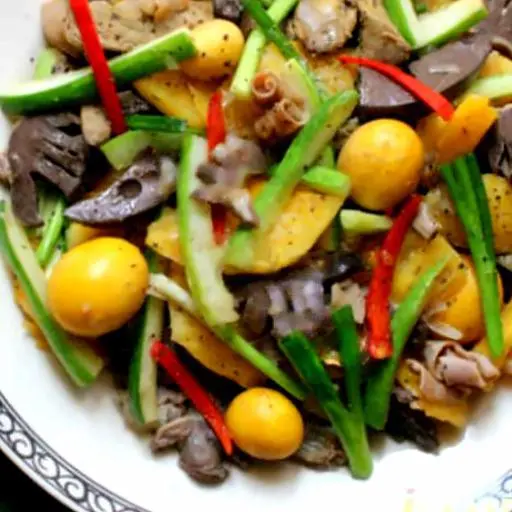 Hình ảnh Lòng mề xào trái Thơm