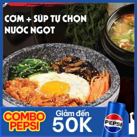 Hình ảnh Combo Cơm Trộn Bò + Soup Kim Chi + Pepsi