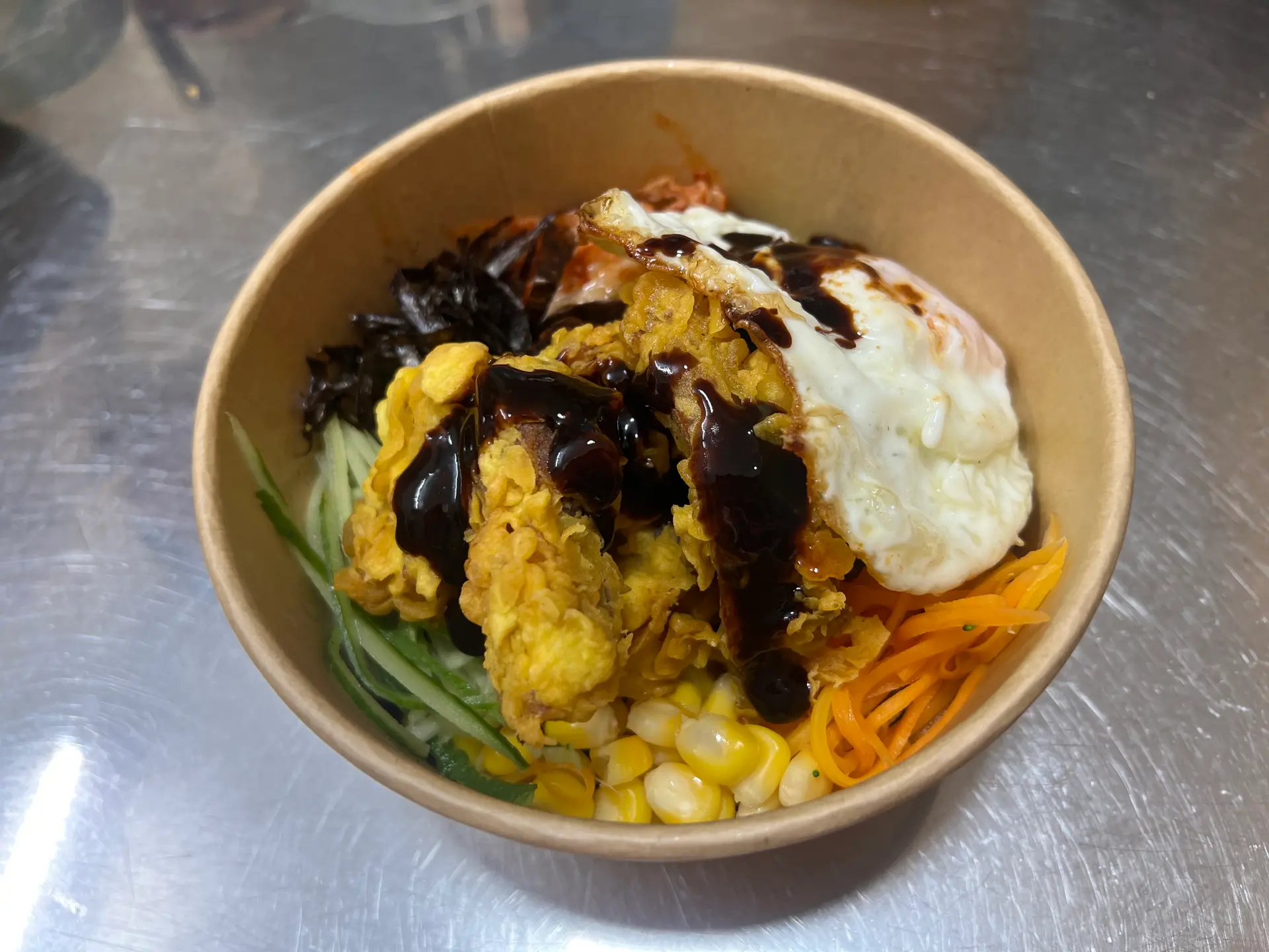 Hình ảnh Mì Trộn , Gà Katsu , Trứng ốpla