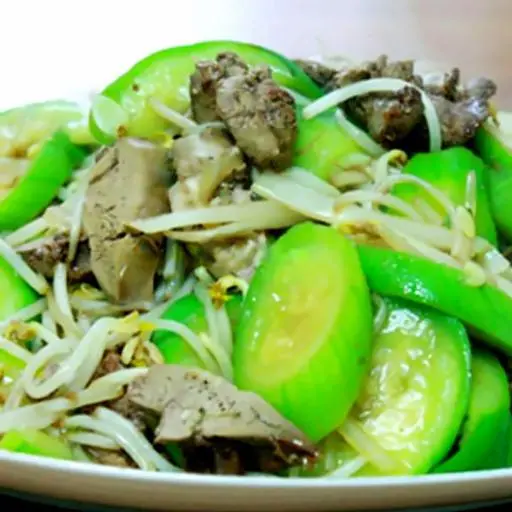 Hình ảnh Lòng mề xào mướp giá