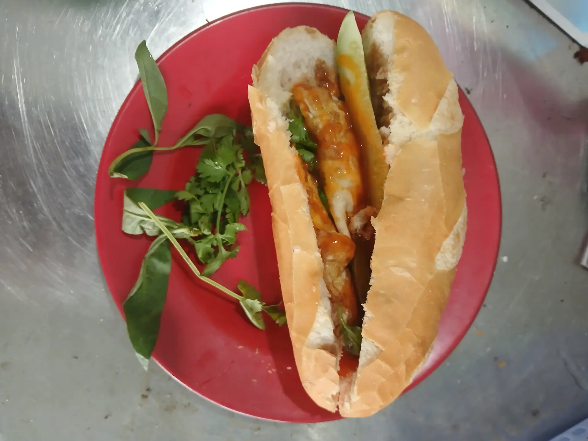 Hình ảnh bánh mì trứng ốp la(1 trứng)
