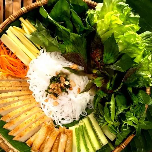 Hình ảnh Chả cá Nha Trang cuốn bánh tráng - mắm nêm