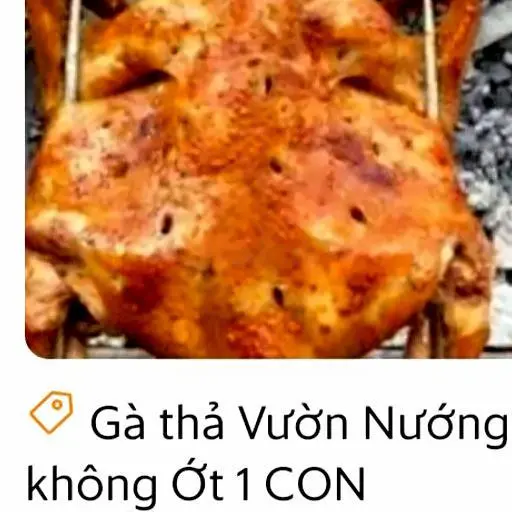 Hình ảnh  combo, Gà Nướng Không Ớt -  (1 CON 5 bánh bao) 