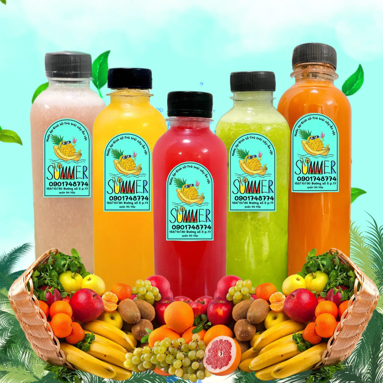 Hình ảnh Nước Ép Mix Vị Theo Yêu Cầu Chai 330ml
