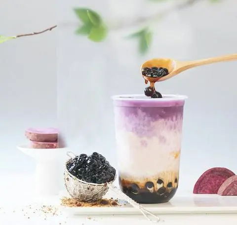 Hình ảnh Sữa Tươi Việt Quất Trân Châu Đường Đen