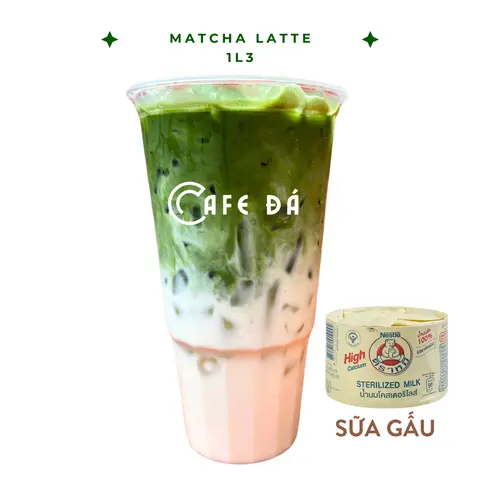 Hình ảnh Matcha latte sữa gấu chà bá 1L3