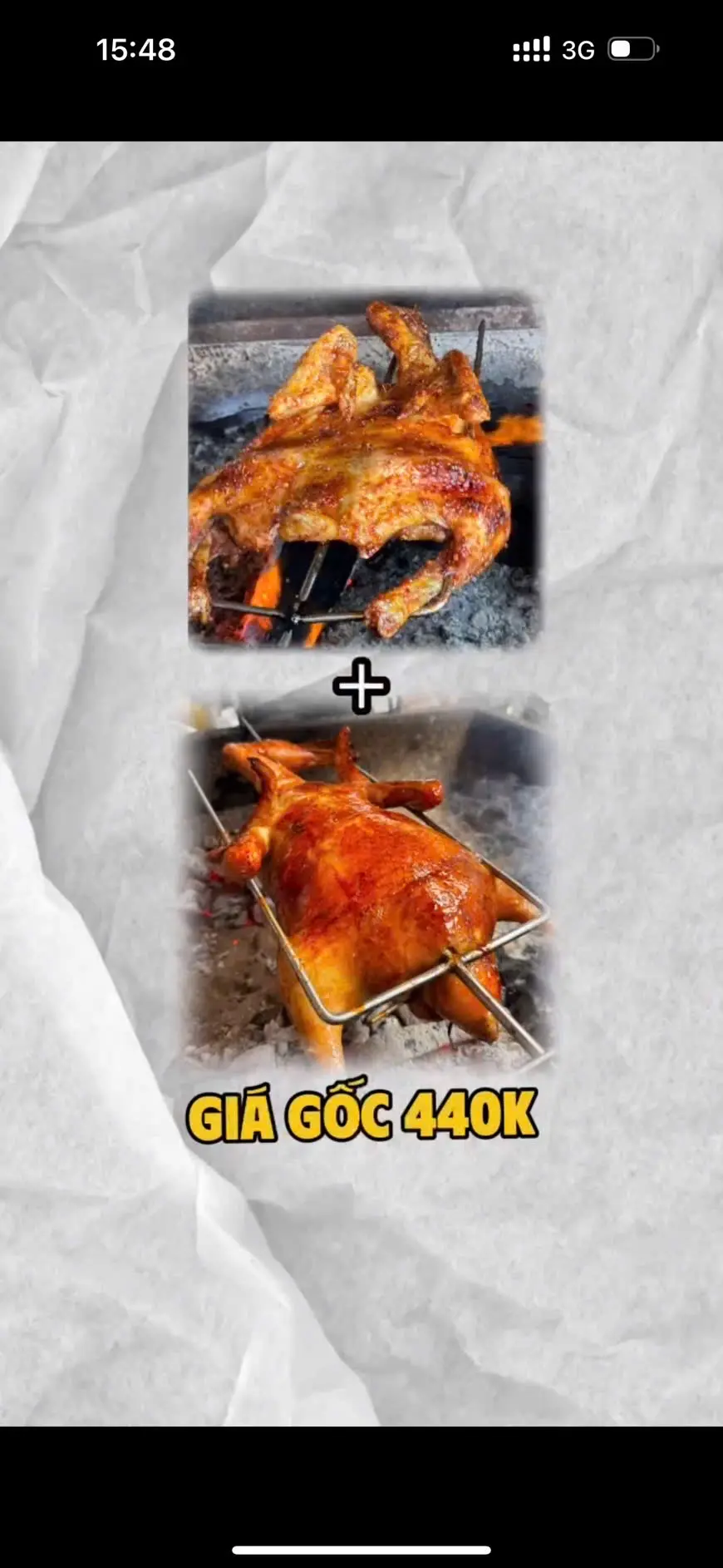 Hình ảnh Vip 1: 1 gà quay+ 1 vịt quay Thất Khê( khách đặt trước 30-60p) 