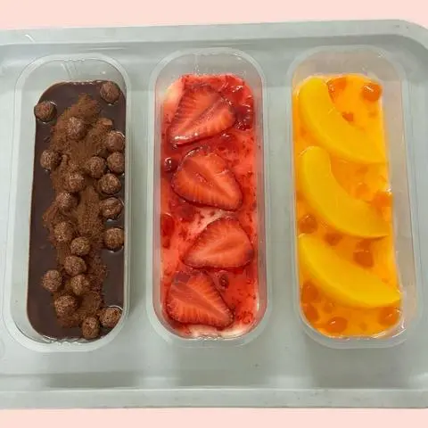 Hình ảnh Panna Cotta Đào Miếng