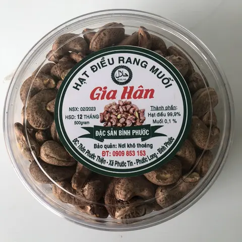 Hình ảnh  Hạt Điều Rang Muối Nguyên Hạt Còn Vỏ Lụa 500gr Chuyên biếu tặng 