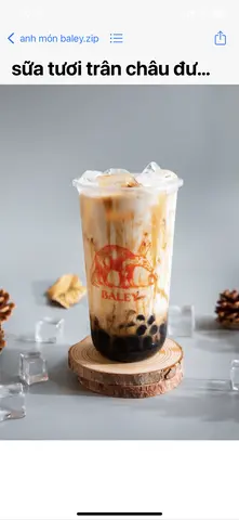 Hình ảnh Sữa tươi trân châu đường đen