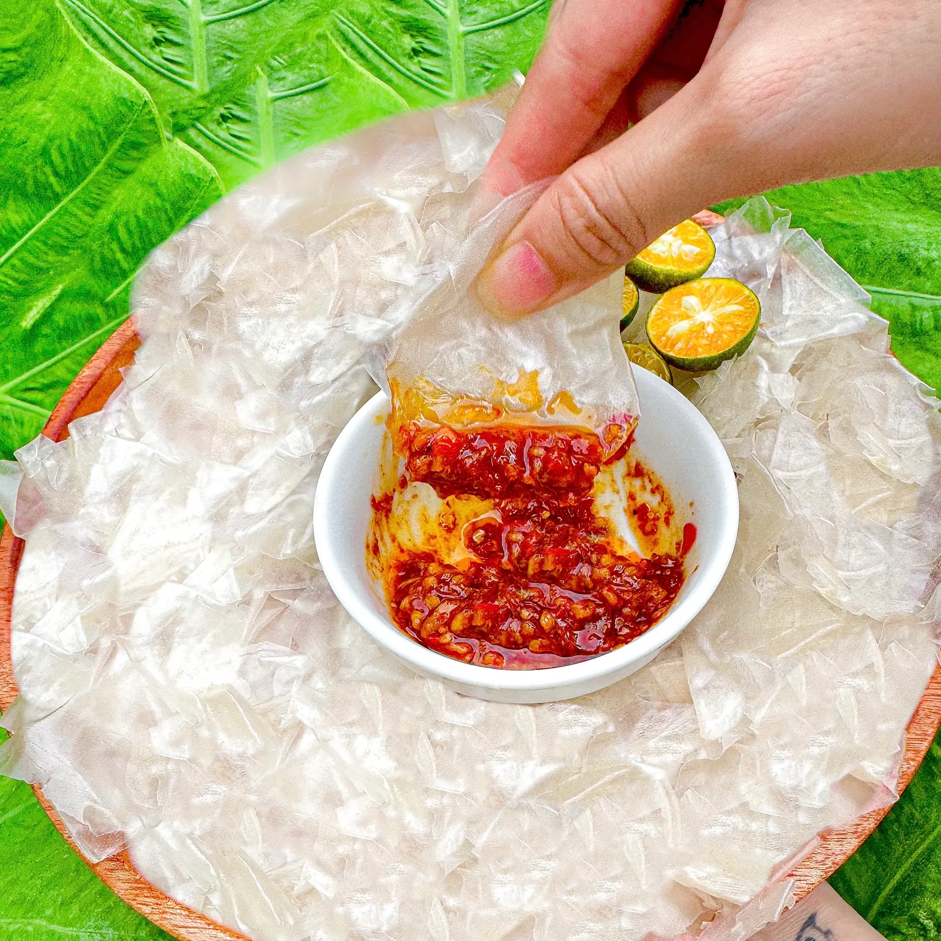 Hình ảnh CHAY - Phơi Sương Chấm Sốt Sate Siêu Cay