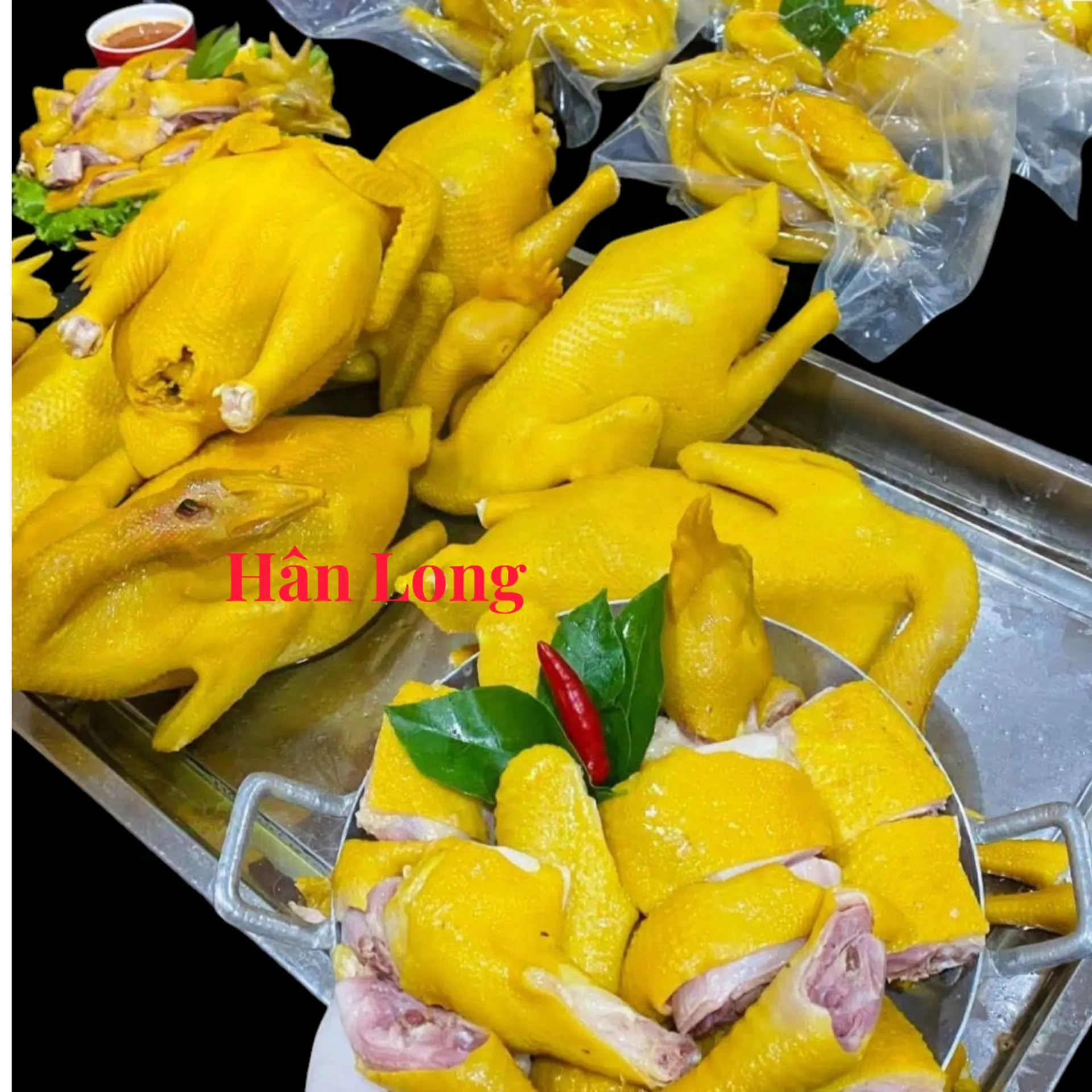 Hình ảnh Gà Ủ Muối nguyên con không đầu, không chân+ dưa leo, nước chấm, rau răm