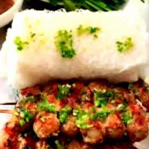 Hình ảnh Bánh hỏi thịt nướng