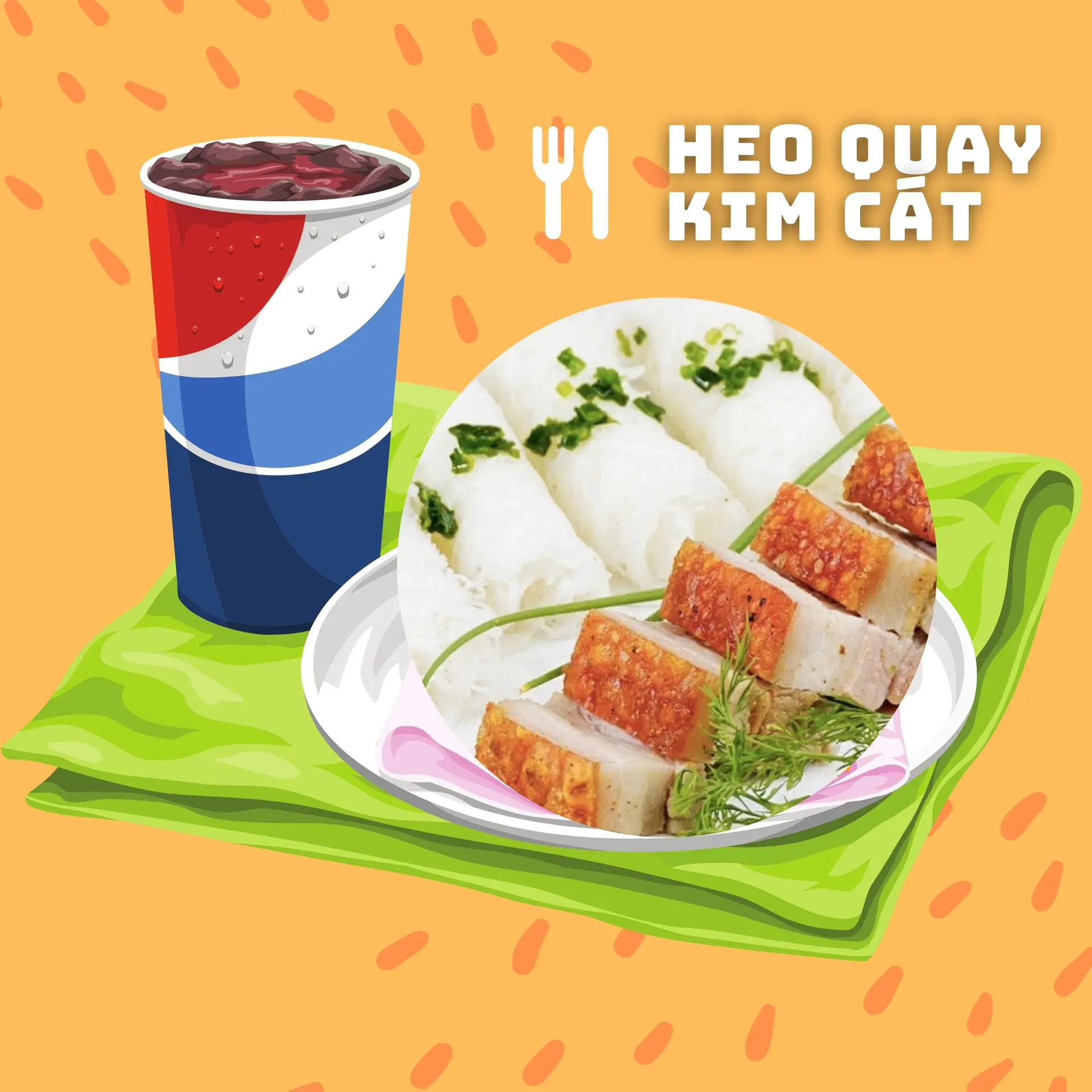Hình ảnh Bánh Hỏi Heo Quay + Coffee/Nước Ngọt 