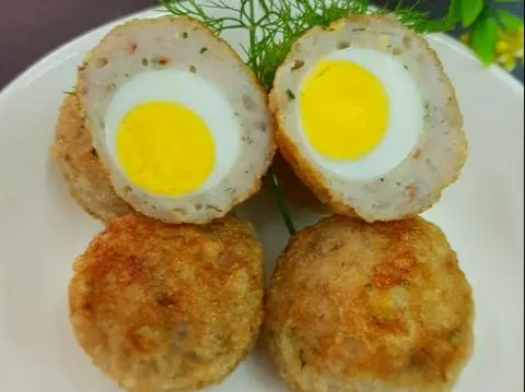 Hình ảnh Chả Cá Thác Lác Bọc Trứng Cút ( 3V )