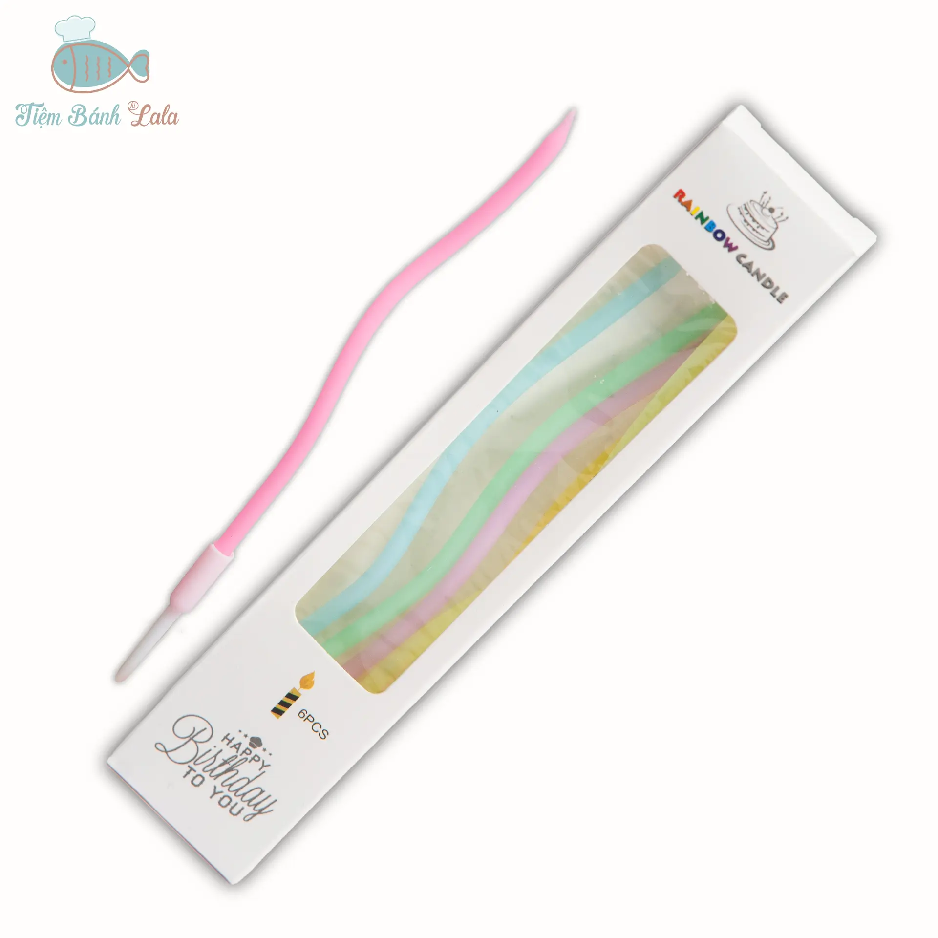 Hình ảnh Đèn Cầy Xoắn Màu Pastel