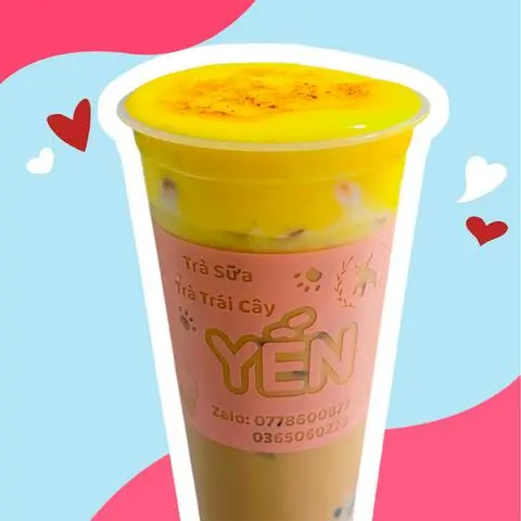 Hình ảnh Trà Sữa Kem Trứng Nướng size 700ml