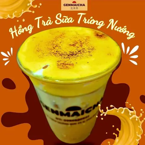 Hình ảnh Hồng Trà Sữa Trứng Nướng