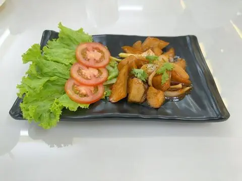 Hình ảnh nấm đùi gà chiên nước mắm 