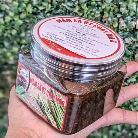 Hình ảnh mắm xã ớt thuần chay 