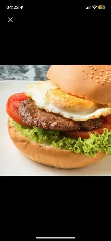 Hình ảnh Hamburger bò - trứng