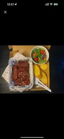 Hình ảnh Set sườn nướng bbq kiểu Mỹ - salad sốt chanh dây