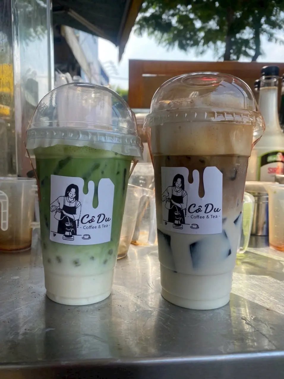 Hình ảnh Combo Matcha Sữa Dừa sương sáo (M)+ Cà phê sữa Dừa Sương Sáo Latte (M)