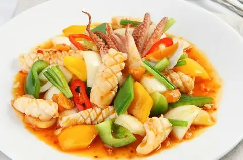Hình ảnh mực xào chua ngọt 