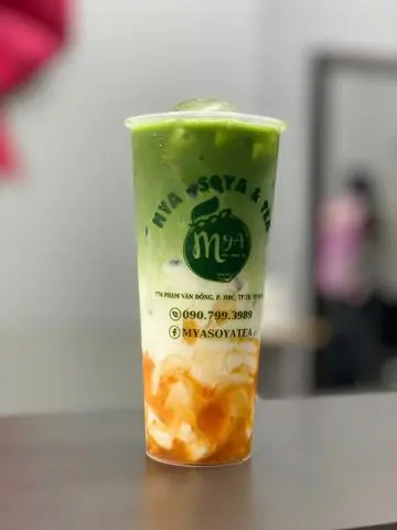 Hình ảnh Matcha đào latte