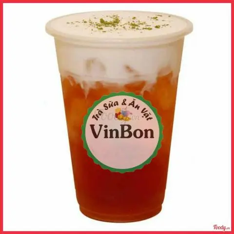 Hình ảnh Hồng trà vải macchiato