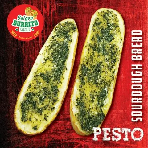 Hình ảnh Bánh Mì Nguyên Cám Men Chua Sốt Quế Tây | Pesto Sourdough Whole Wheat Bread