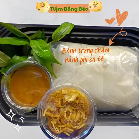 Hình ảnh Bánh tráng chấm hành phi sa tế