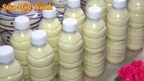 Hình ảnh sữa đậu nành nguyên chất nhà làm