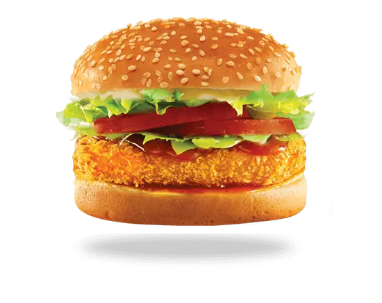Hình ảnh Hamburger Tôm (Thịt tôm xay chiên giòn, sốt, cà chua, dưa leo, xà lách)