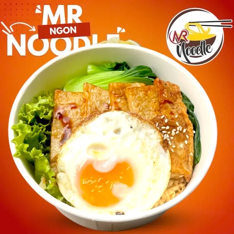 Hình ảnh  Mì trộn chả cá HQ rim & Opla 