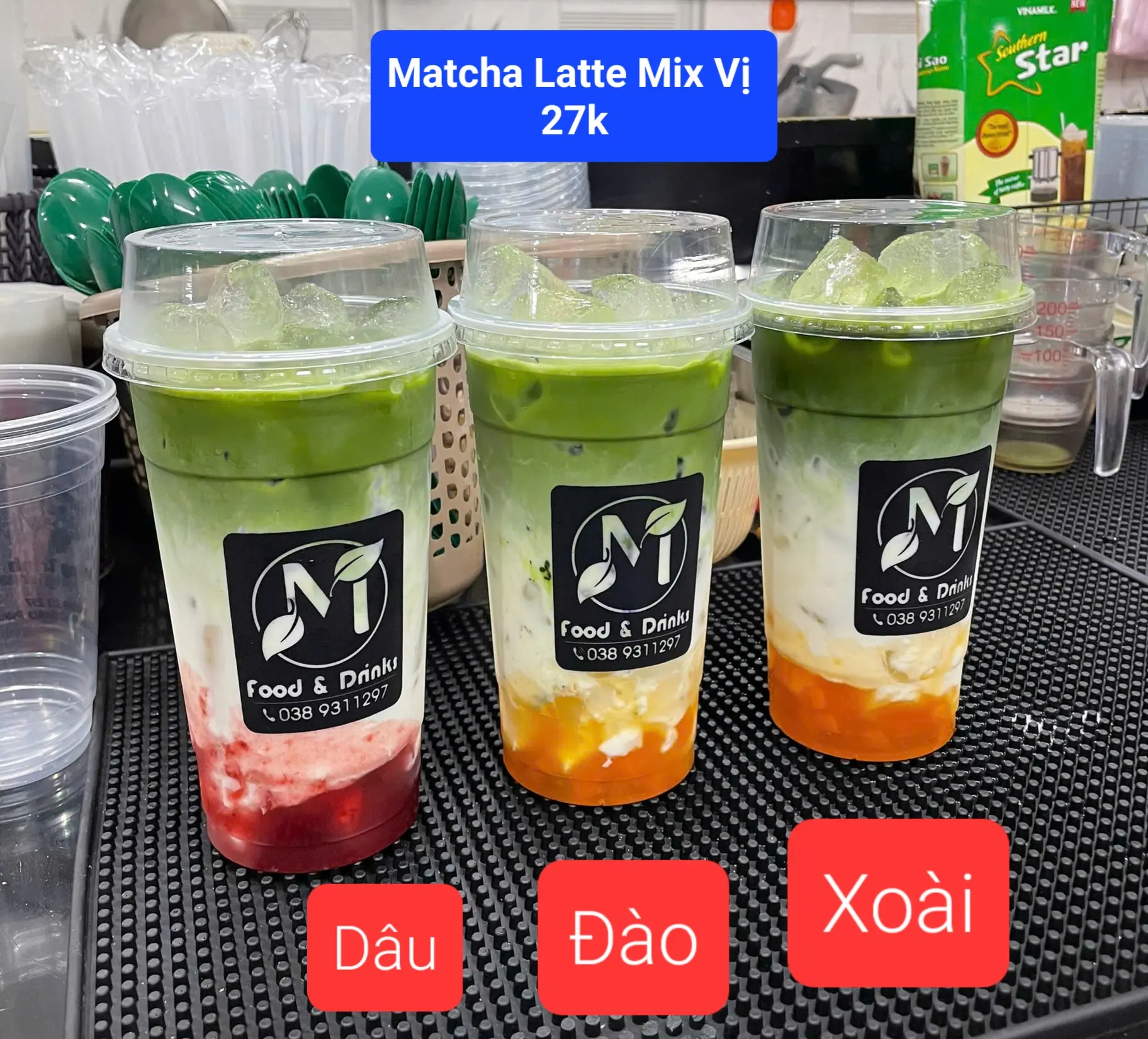 Hình ảnh Matcha Latte Dâu 