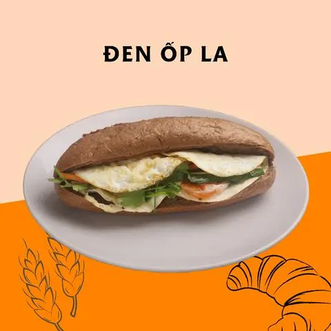 Hình ảnh Bánh mì đen trứng chiên