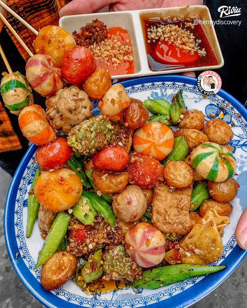 Hình ảnh mẹt viên chiên sốt thái siêu cay size L