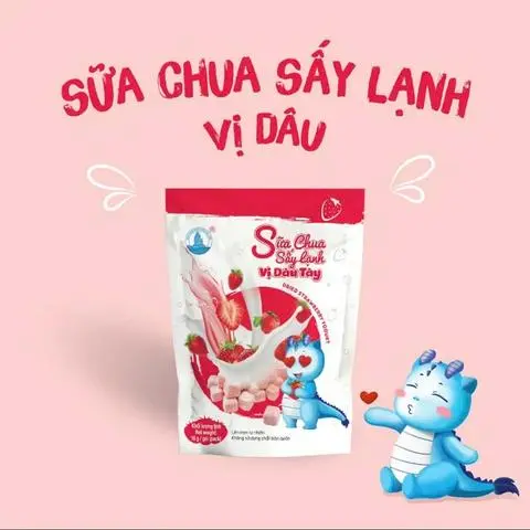 Hình ảnh Sữa chua sấy lạnh vị dâu