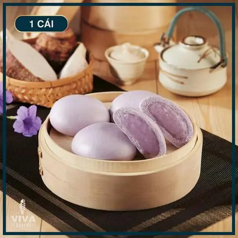 Hình ảnh Bánh Bao Khoai Môn Tím (1 Cái)