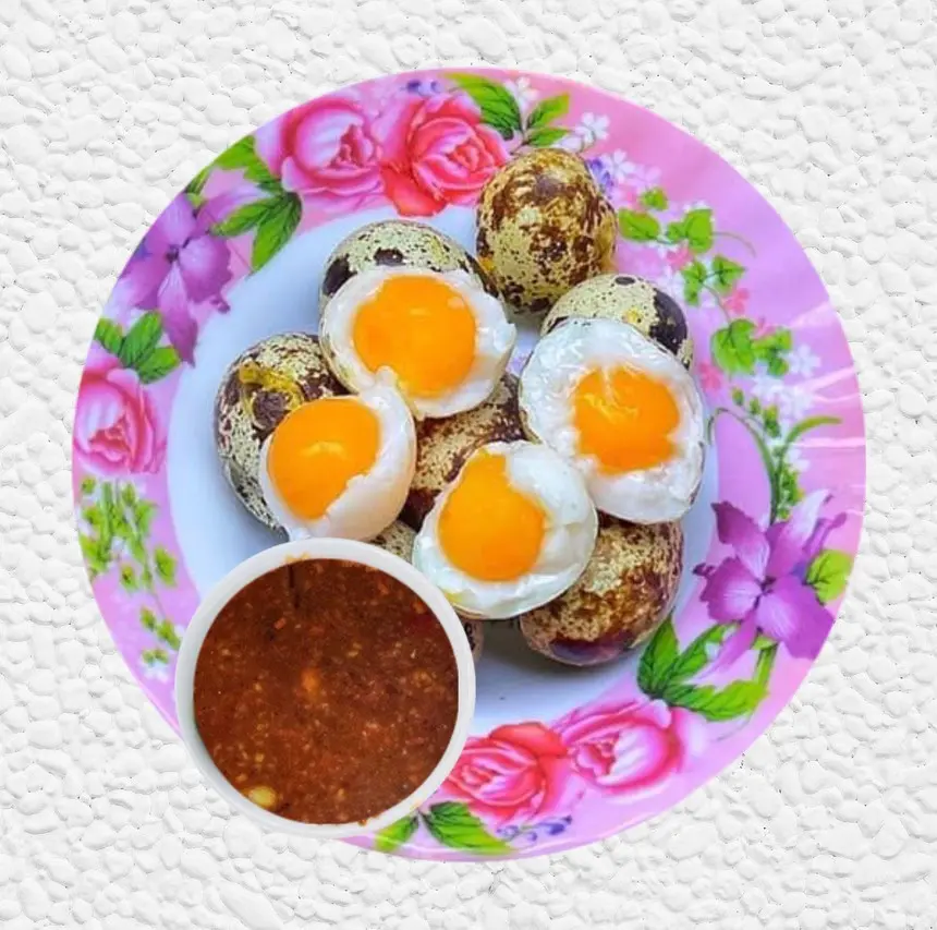 Hình ảnh Trứng Chấm Sốt (Không Bánh Tráng) + TRÀ CHANH