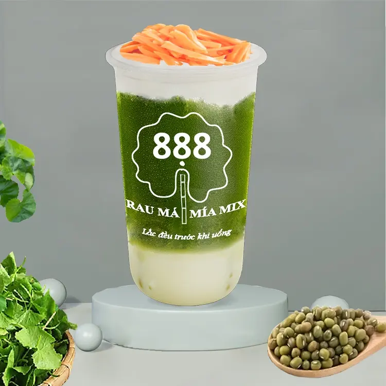 Hình ảnh Combo 2 - Rau má mix đậu xanh topping trân châu trắng, mít 