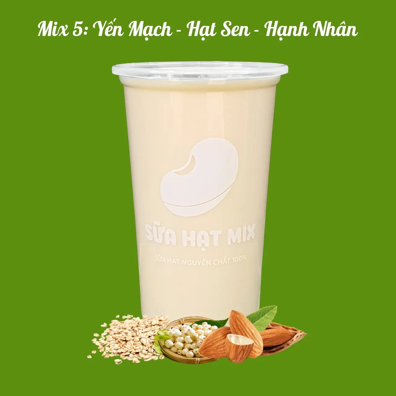 Hình ảnh Mix 5: Yến Mạch - Hạt Sen - Hạnh Nhân 