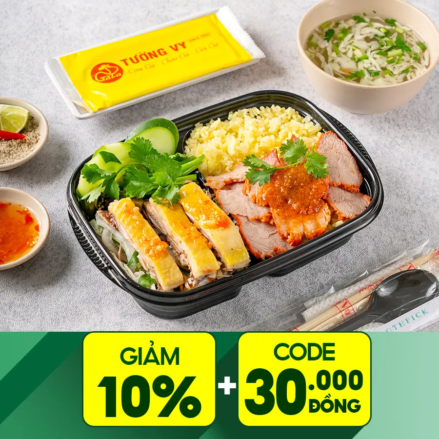 Hình ảnh Cơm Nhị Bảo (Gà Chặt + Xá Xíu)