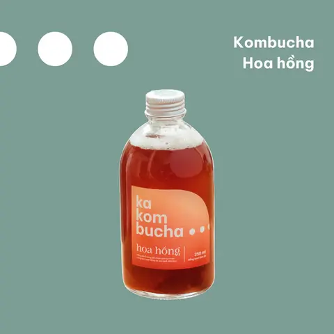 Hình ảnh Kombucha Hoa Hồng - Chai