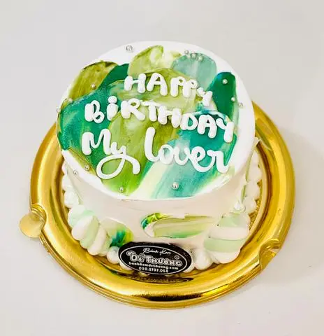 Hình ảnh bánh kem mini xanh lá my love dễ thương