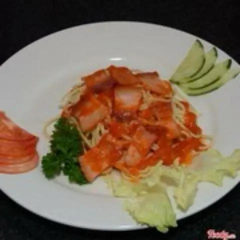Hình ảnh Mì Ý ba rọi xông khói