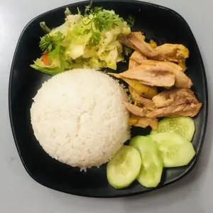 Hình ảnh cơm trắng gà lóc xương
